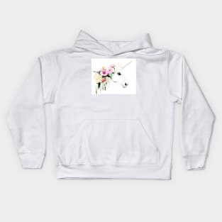 Unicorn, watercolor Kids Hoodie